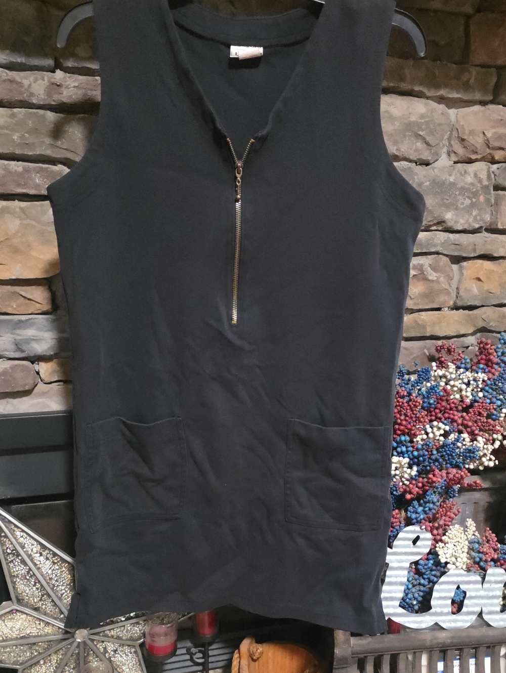 L.L. Bean 3/4 zip Navy Dress Sz S